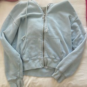 Brandy Melville blue zip up hoodie